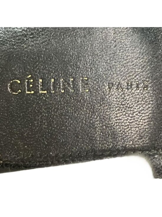 Celine Sandals 38.5 White Black Wedge Sole Leather main image 0